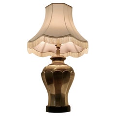 Large Bulbous Brass Table Lamp