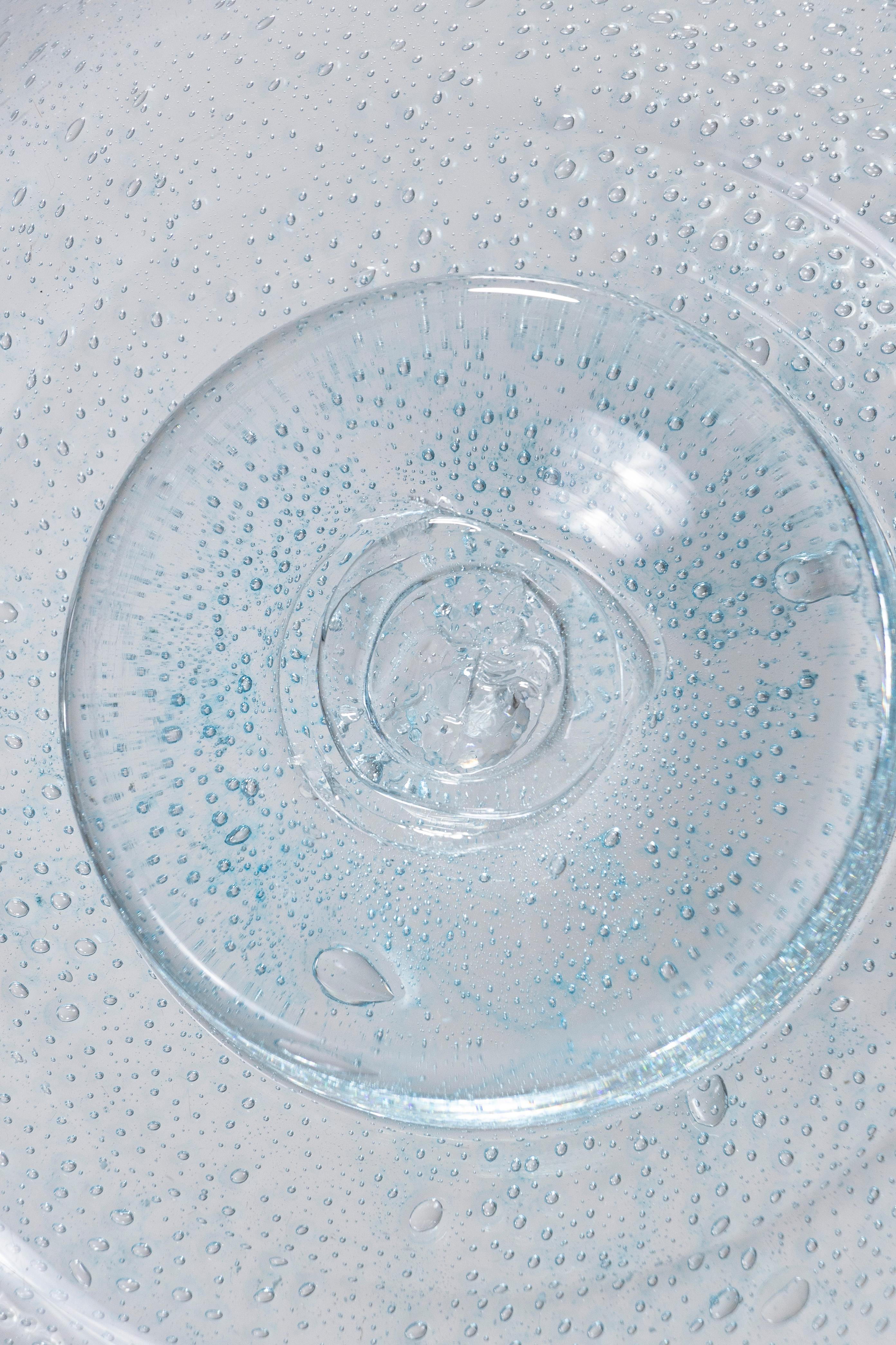 Große bauchige Glasschale, 1970er-Jahre im Angebot 5