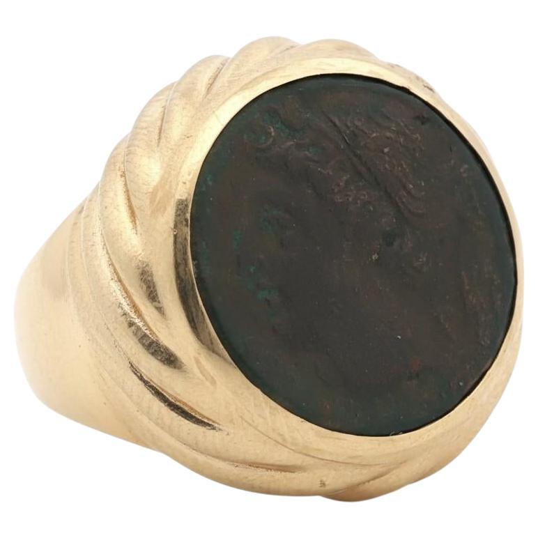 Grande anello Bulgari Monete Gens Cipia in oro, anni '70