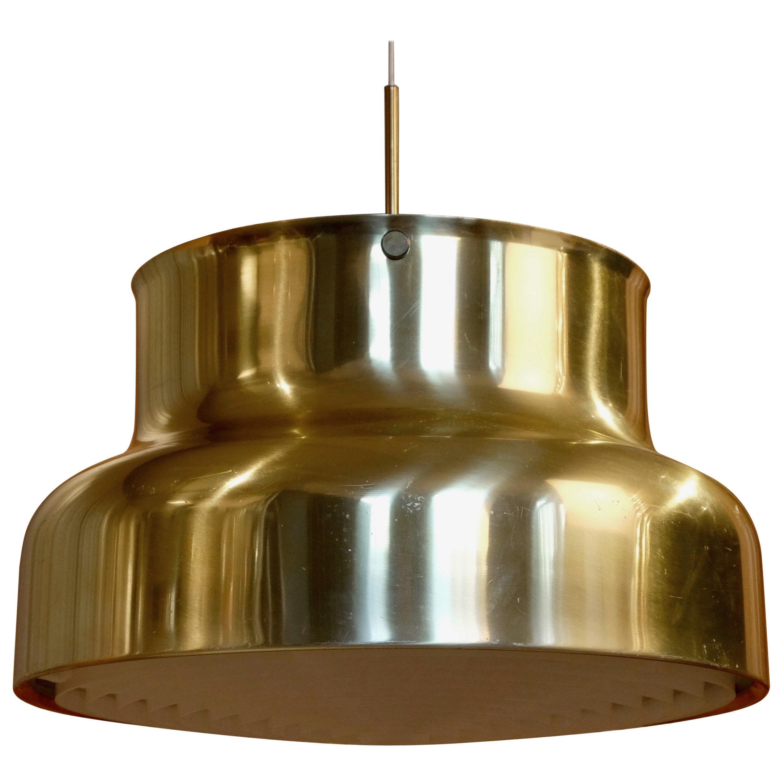 Large Bumling Ceiling Pendant in Brass, Sweden, 1960s