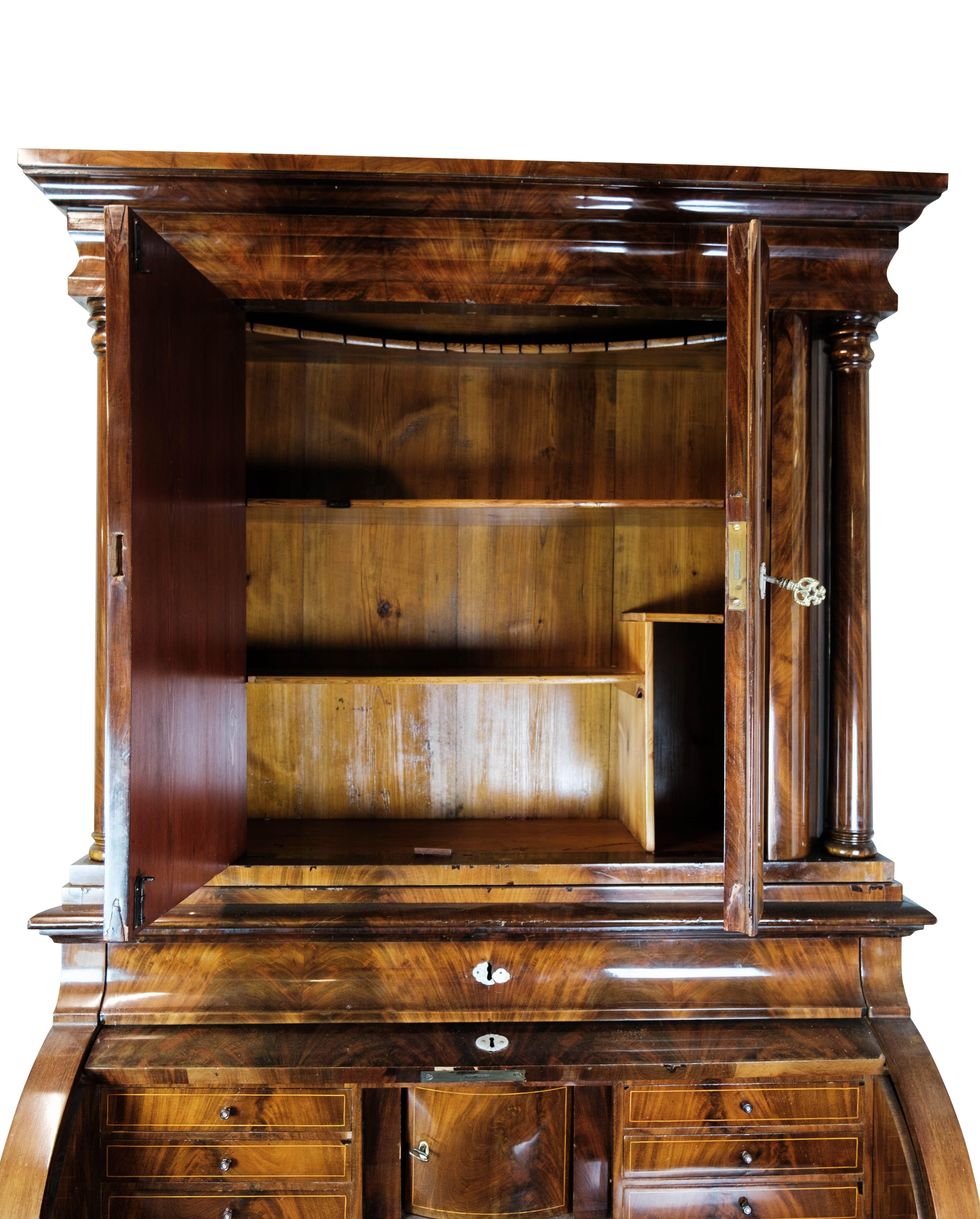 Danish Large Bureau of Hand Polsihed Mahogany from Copenhagen in the 1860s