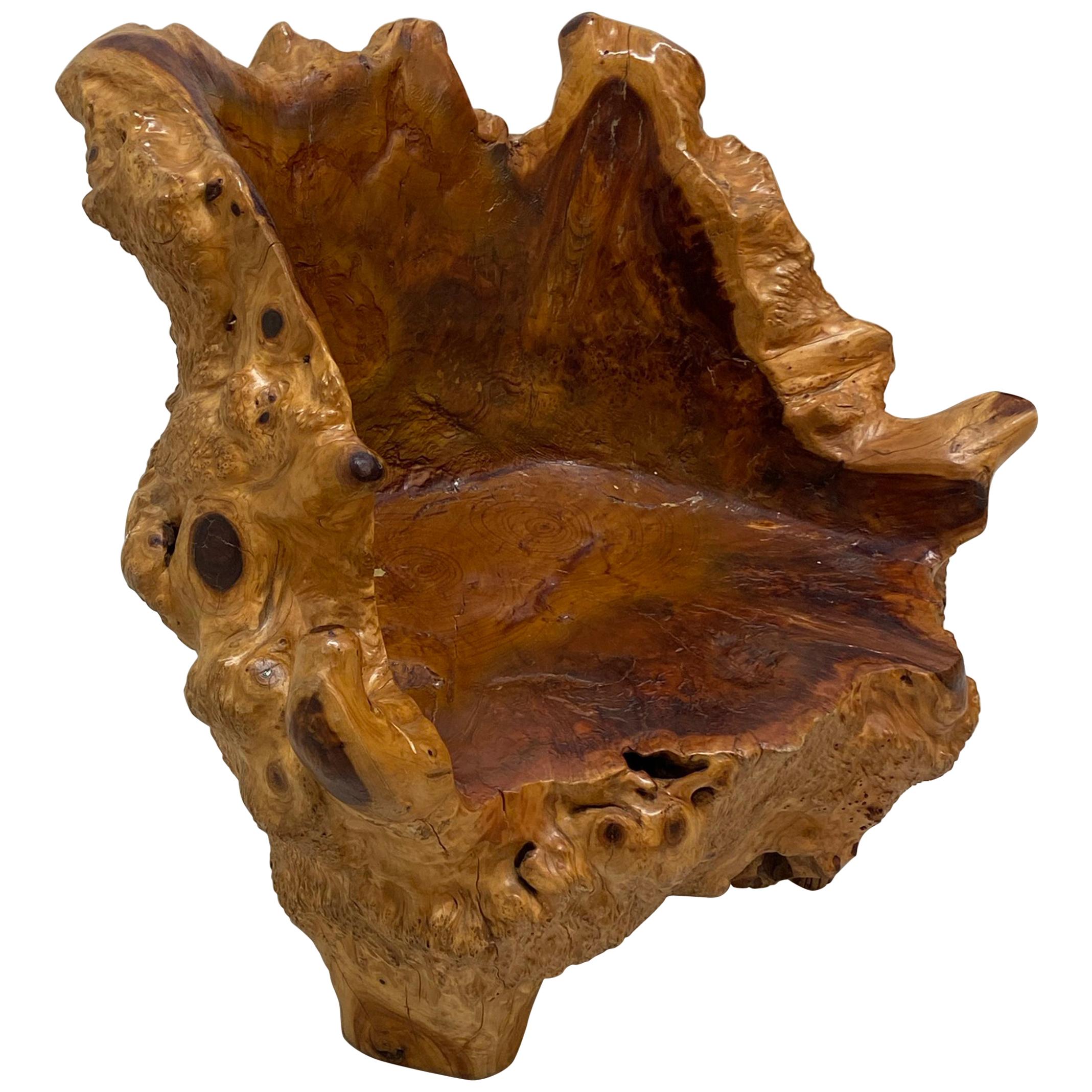 Large Burl Root Chair Studio Made Furniture