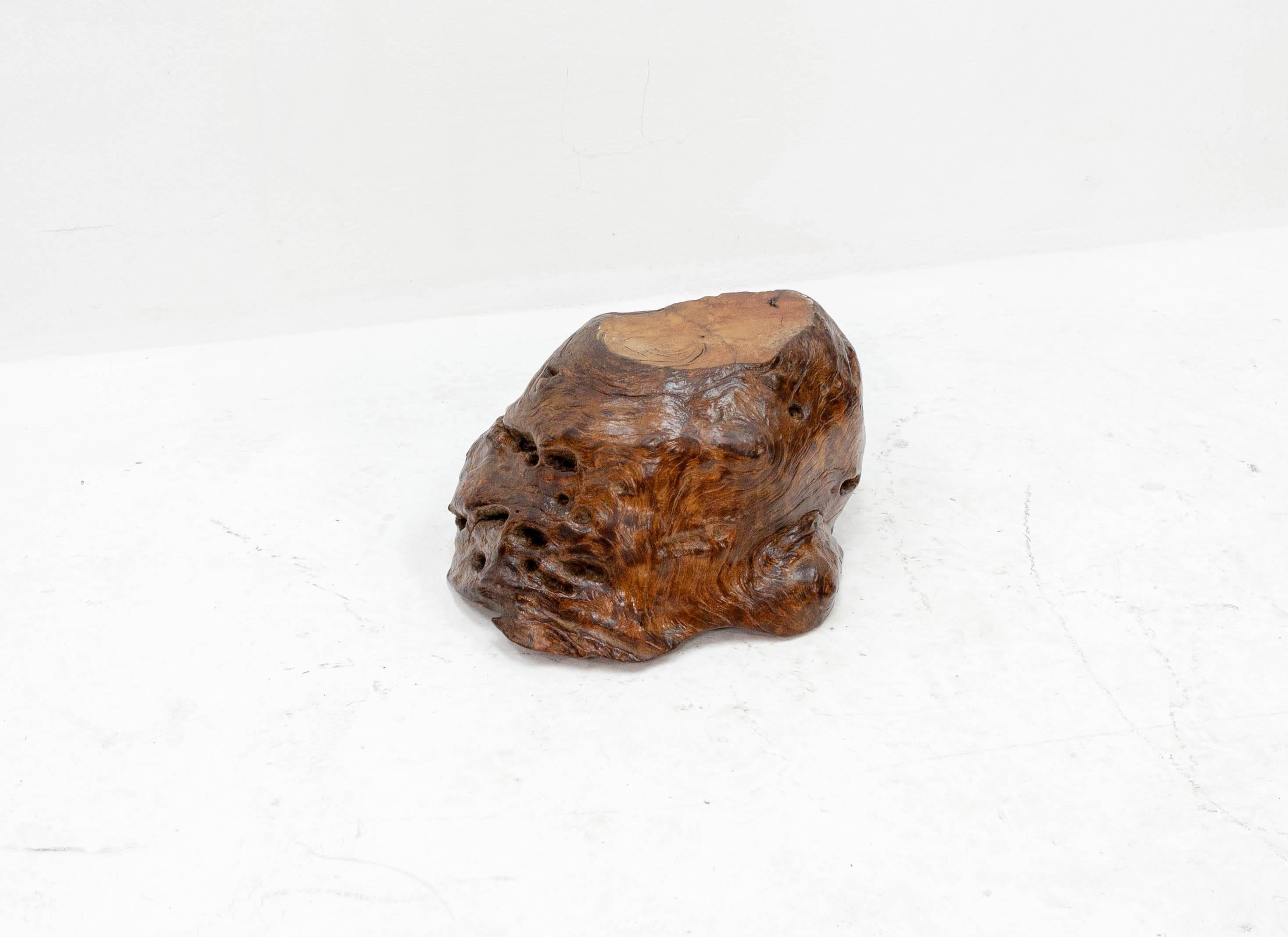 Large Burl Walnut Bowl 1