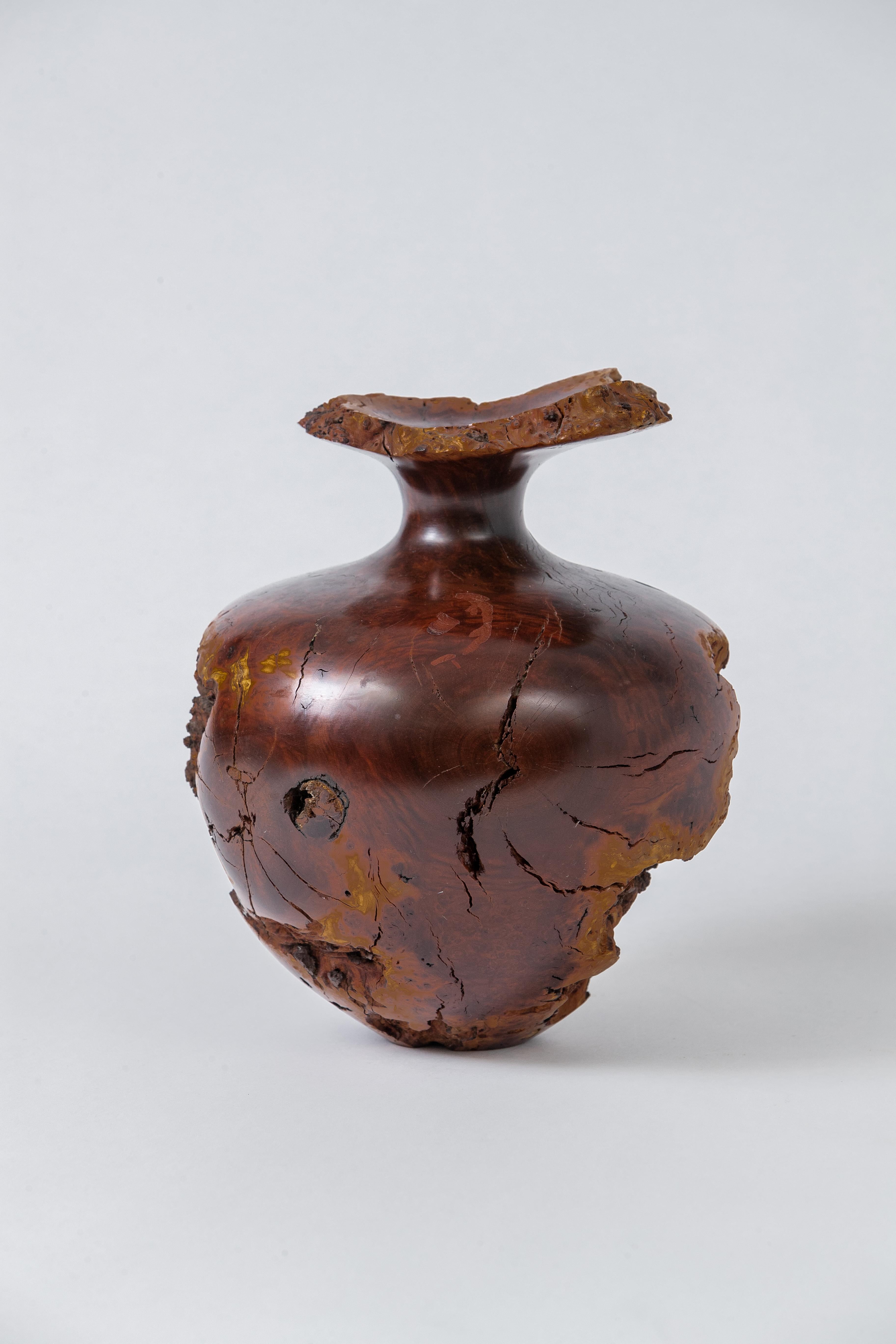 burlwood vase