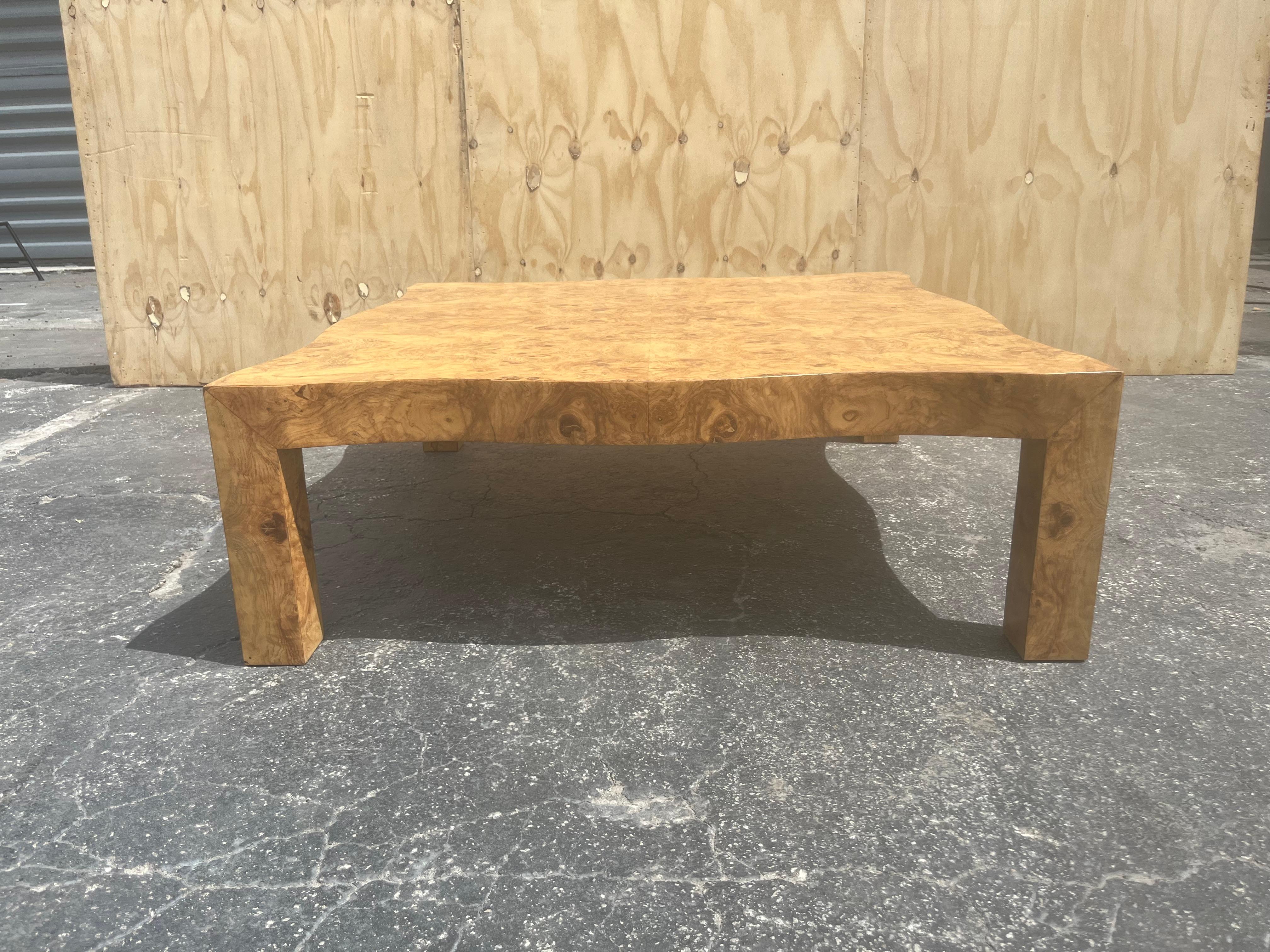 Large Burl Wood Coffee Table, Original Mid Century 9
