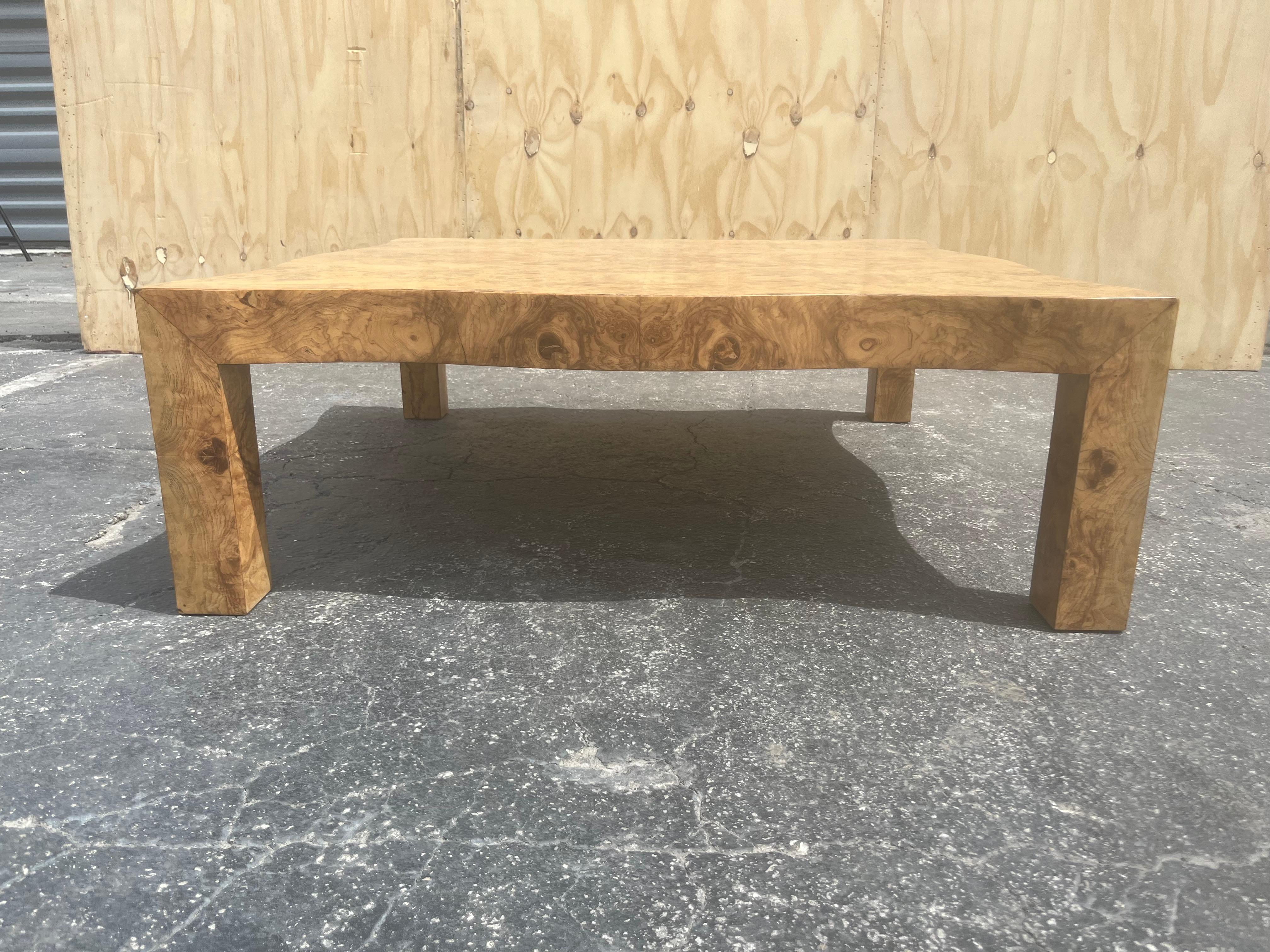 Large Burl Wood Coffee Table, Original Mid Century 10