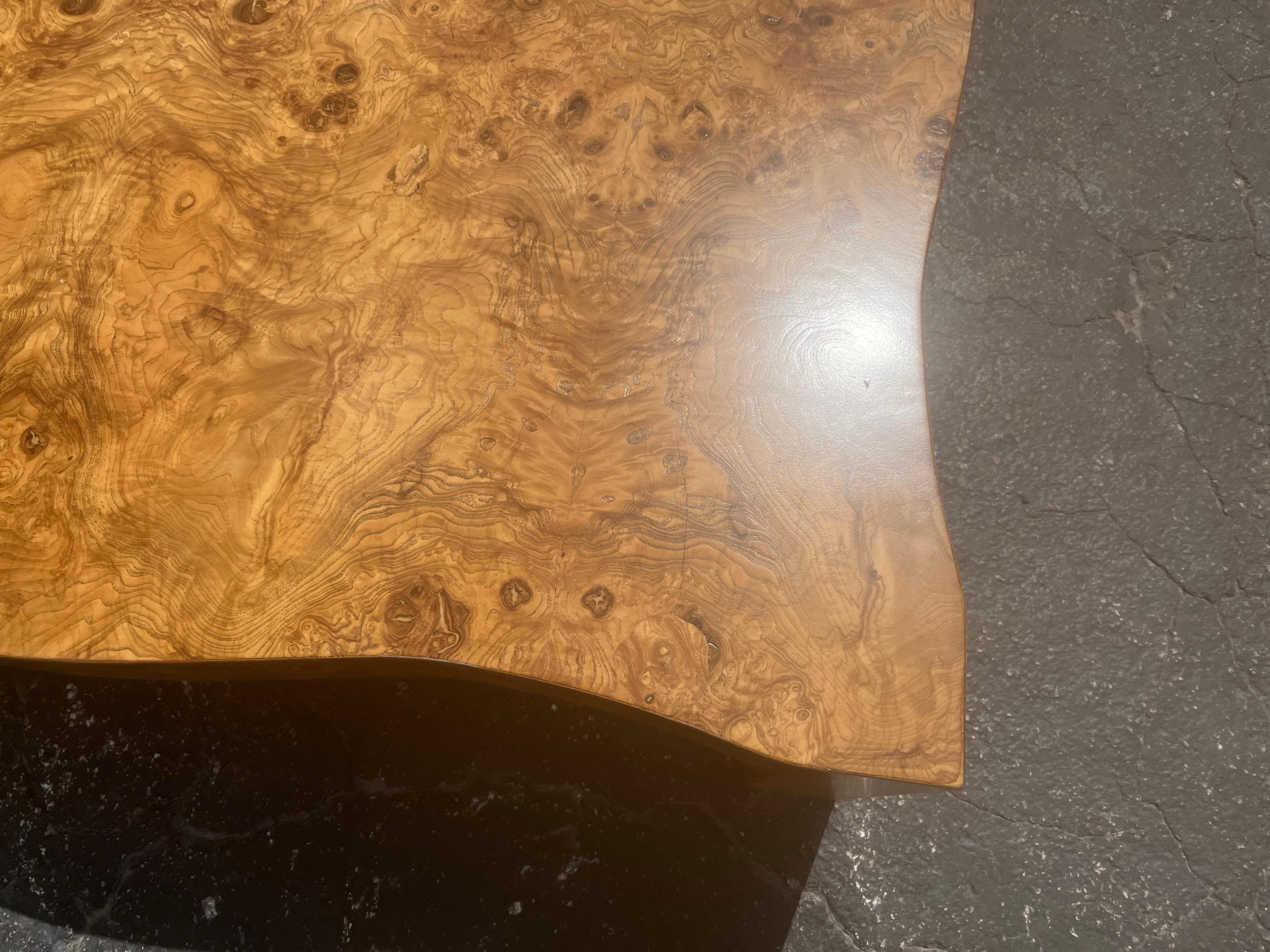 Large Burl Wood Coffee Table, Original Mid Century 12