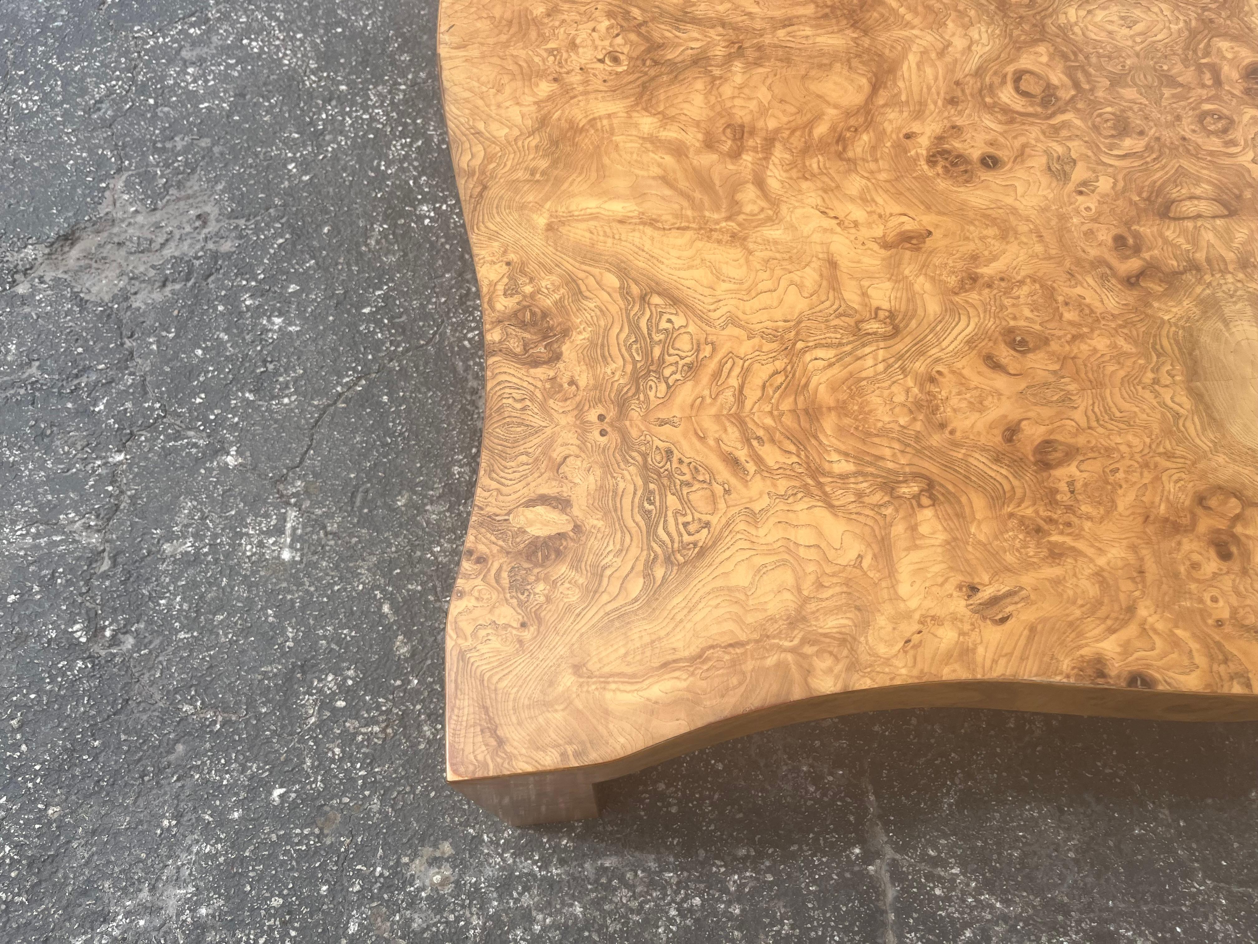 Large Burl Wood Coffee Table, Original Mid Century 13
