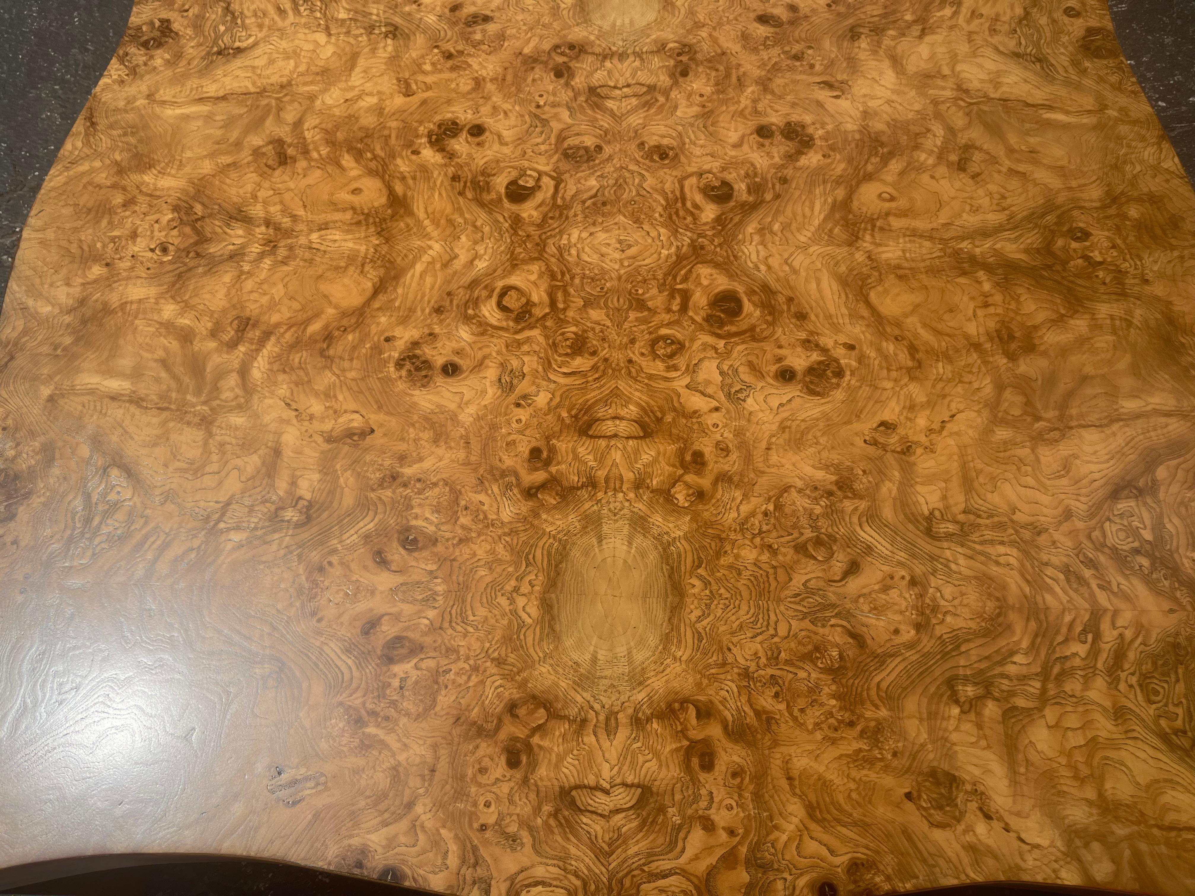 Large Burl Wood Coffee Table, Original Mid Century In Good Condition In Miami, FL