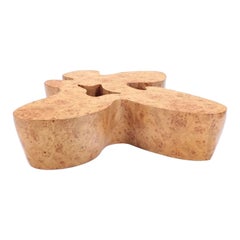 Large Burl Wood Organic Shaped Coffee Table