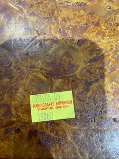 Vaso circolare grande in legno di radica