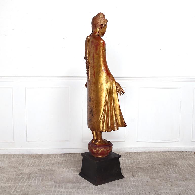 Dorato Grande statua di Buddha birmano 