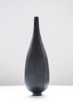 Gran jarrón de haya quemada de Daniel Elkayam