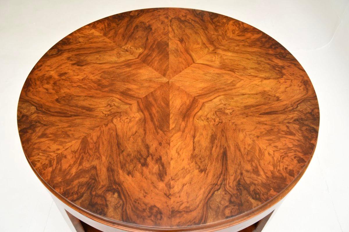 Large Burr Walnut Art Deco Coffee Table 2