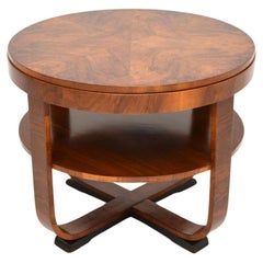 Large Burr Walnut Art Deco Coffee Table