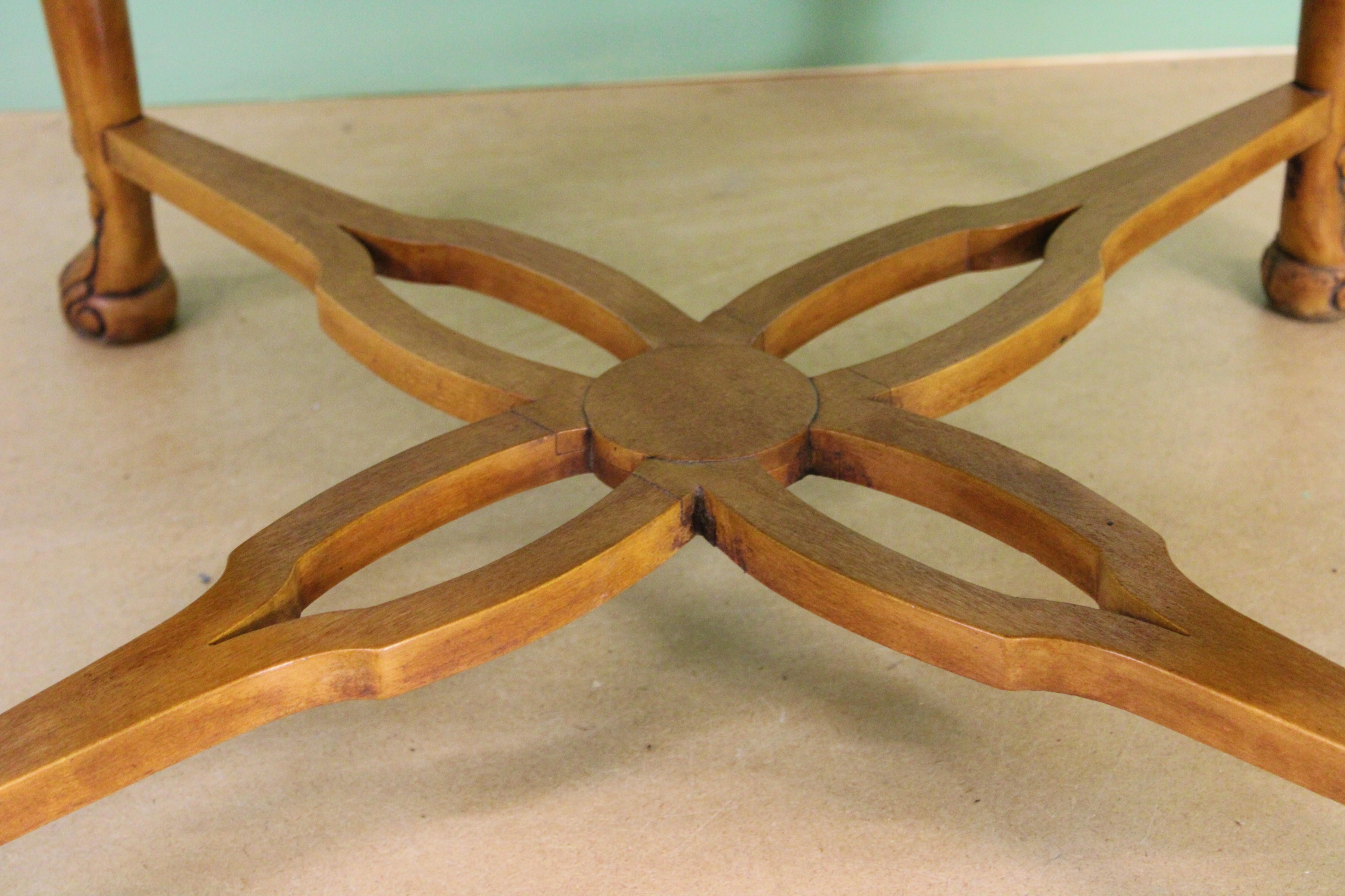 Large Burr Walnut Shaped Top Coffee Table For Sale 2