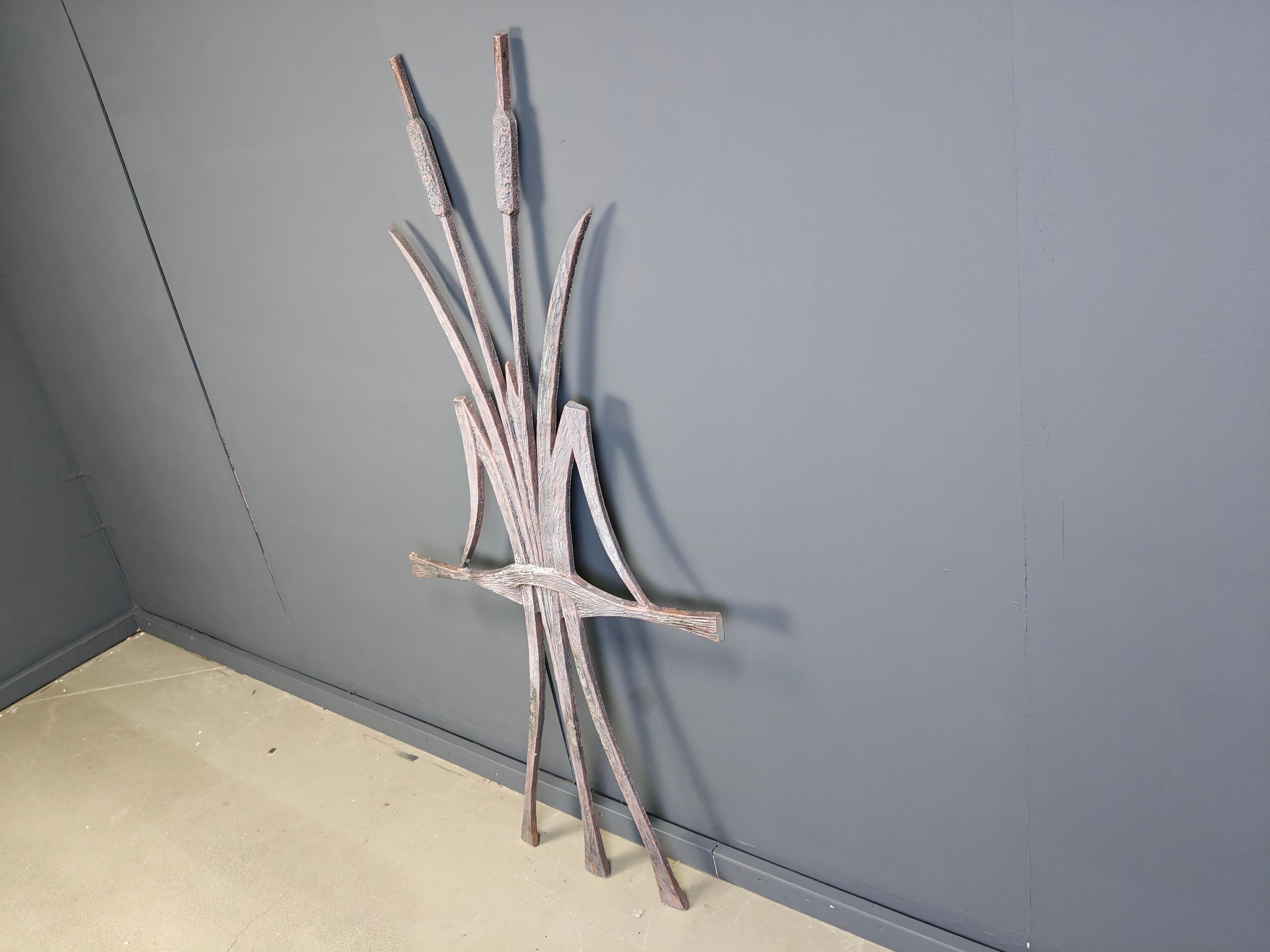 Brutalist Large burtalist wal sculpture, 1970s For Sale