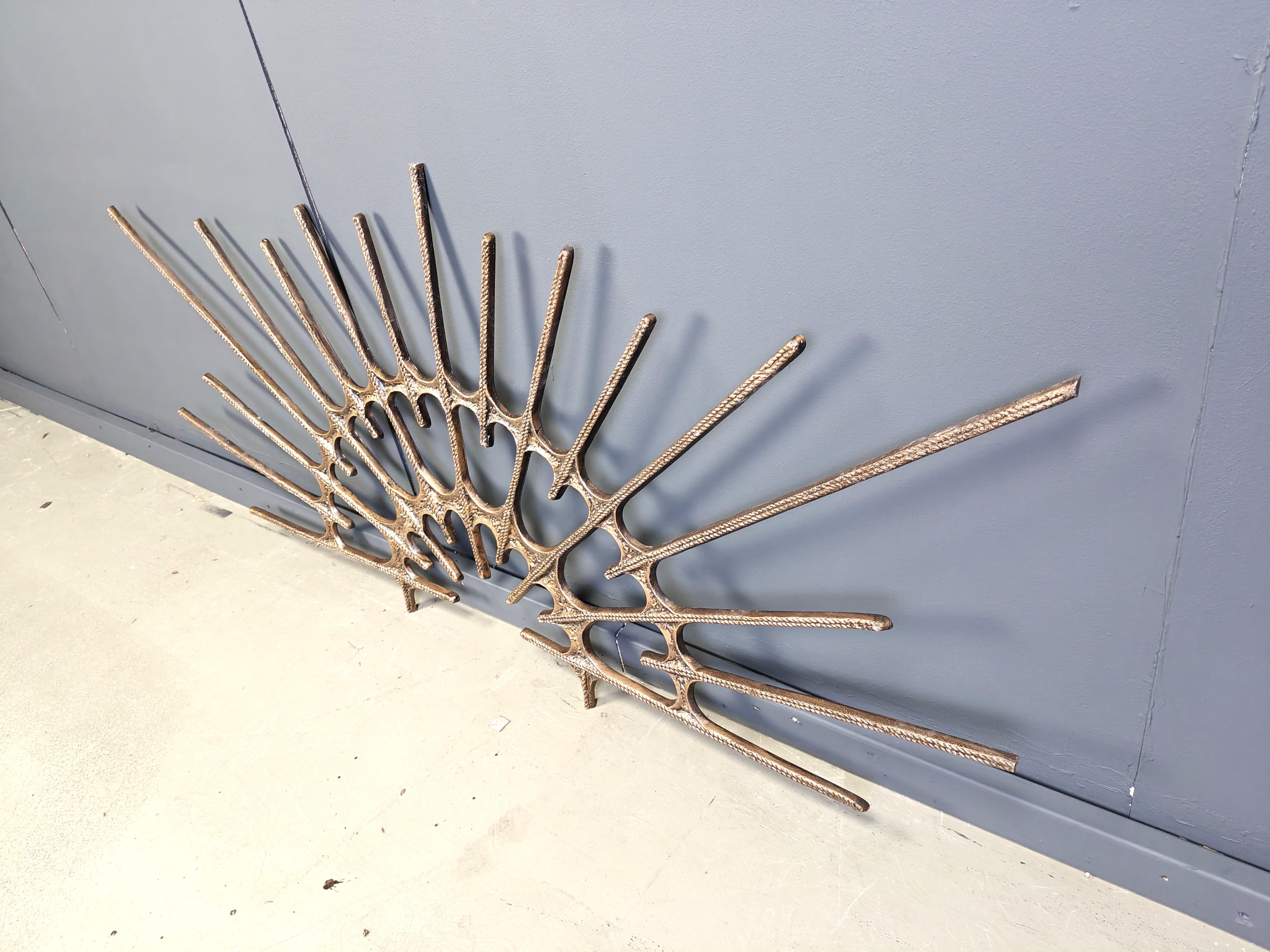 German Large burtalist wal sculpture, 1970s For Sale