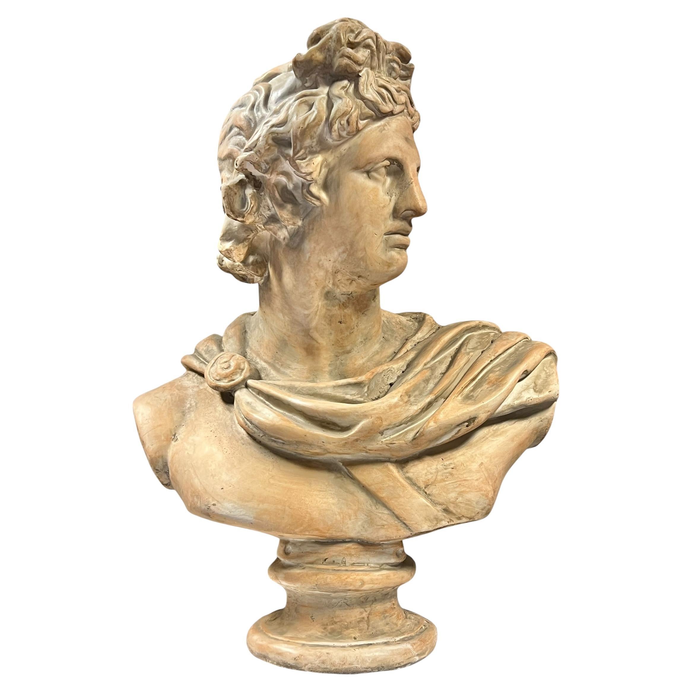 Large Bust of Greek God Apollo