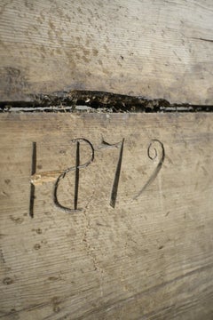 Large butcher table/bench dated 1879 from Dalarna, Sweden