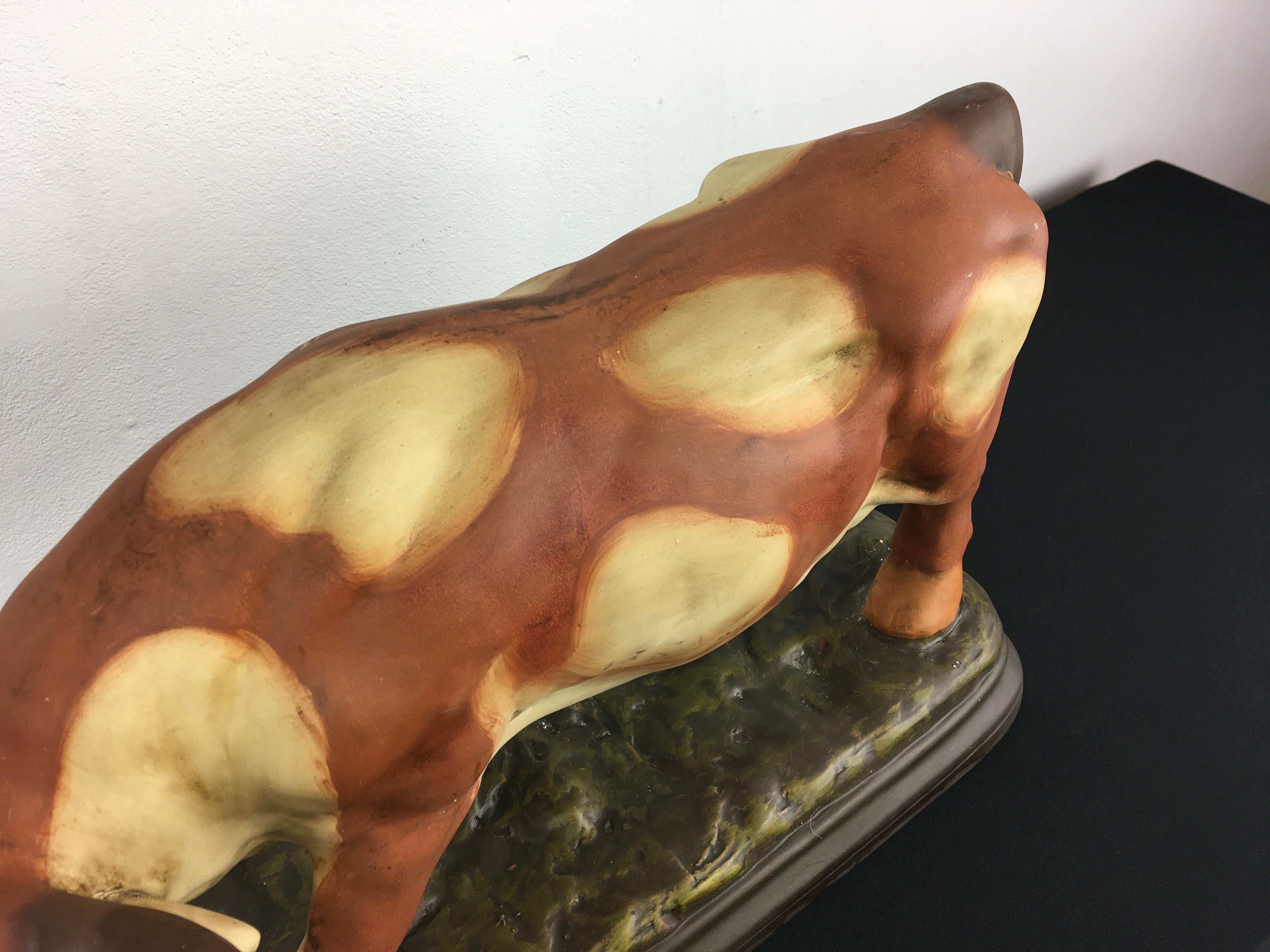 Large Butcher's Cow Display In Good Condition For Sale In Antwerp, BE