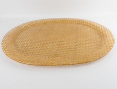 Großes Butler-Bar-Tablett aus Lucit und Rattan, um 1970