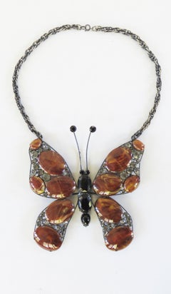 Large Butterfly Necklace 1960s