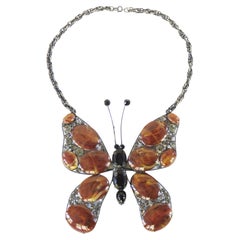 Large Butterfly Necklace 1960s