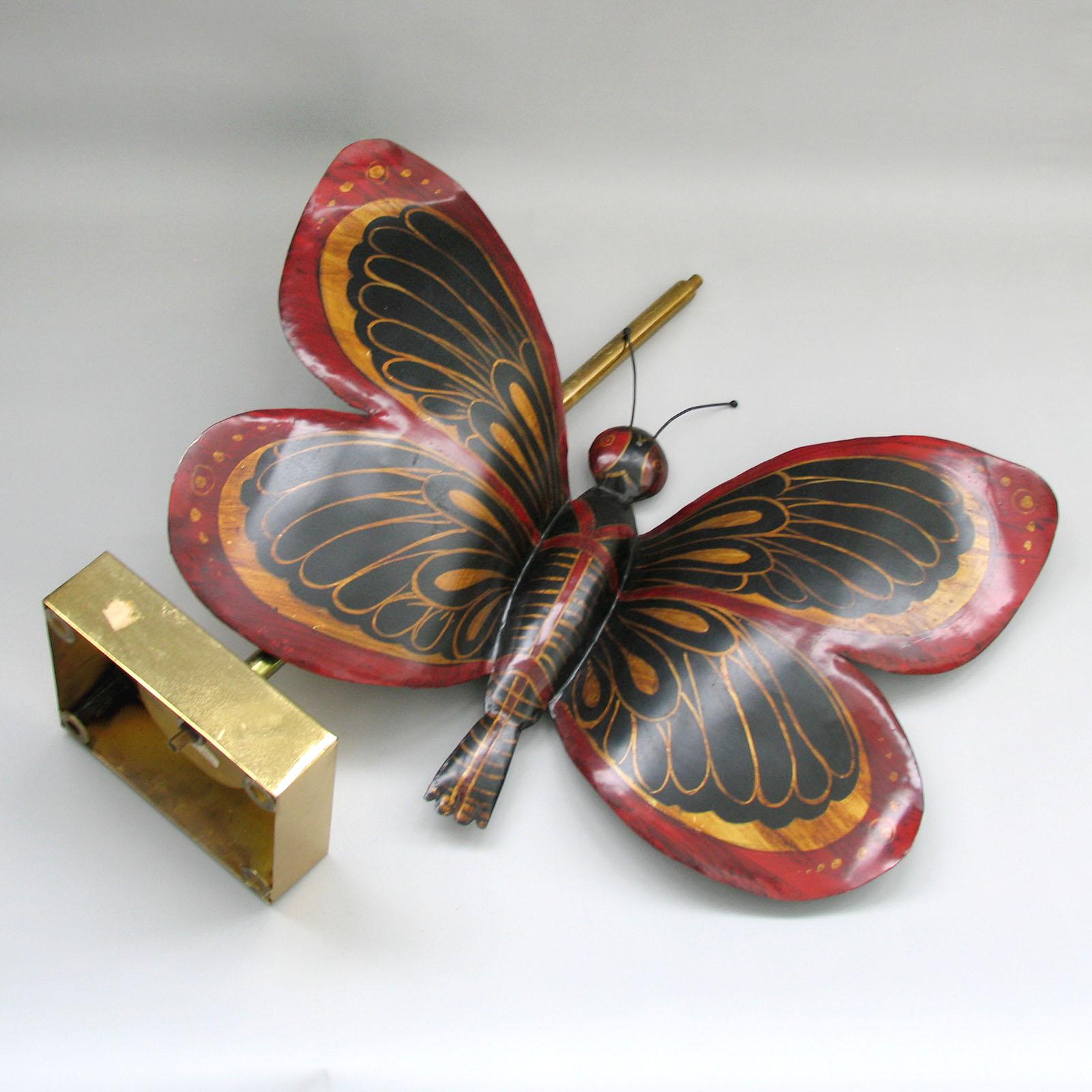 Large Butterfly Sculpture Dinanderie, Free Standing 2