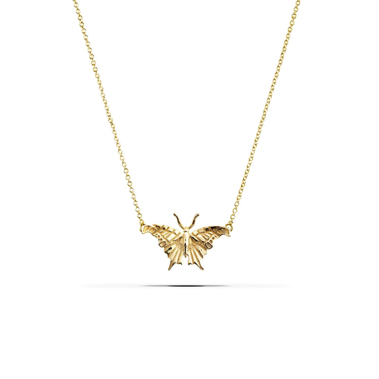Large Butterfly Solid Gold / Front View In New Condition For Sale In Los Angeles, CA