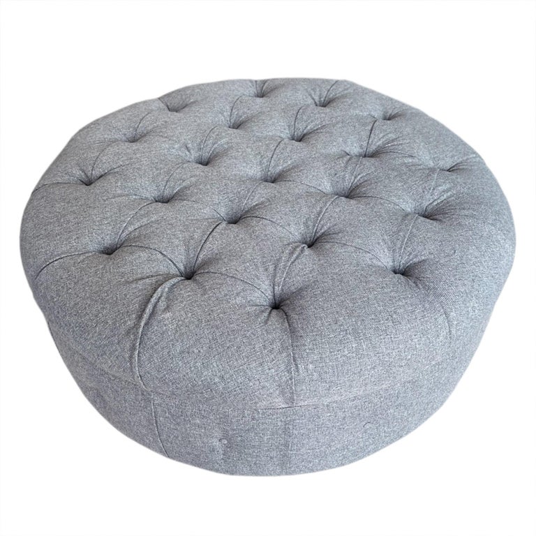 Large Buttoned Ottoman For Sale at 1stDibs