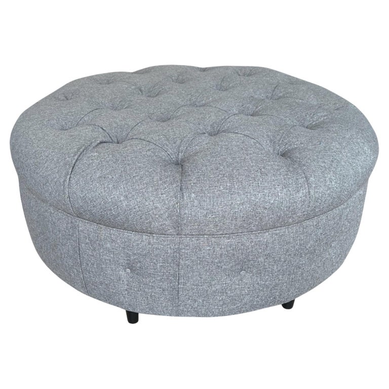 Large Buttoned Ottoman For Sale at 1stDibs
