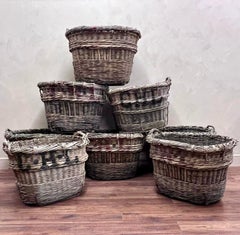 Large, C1900 French Champagne Baskets -Sold individually Log Storage