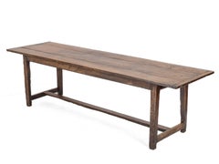 Large c.19th Pear Wood & Elm French Country Farmhouse Refectory Dining Table