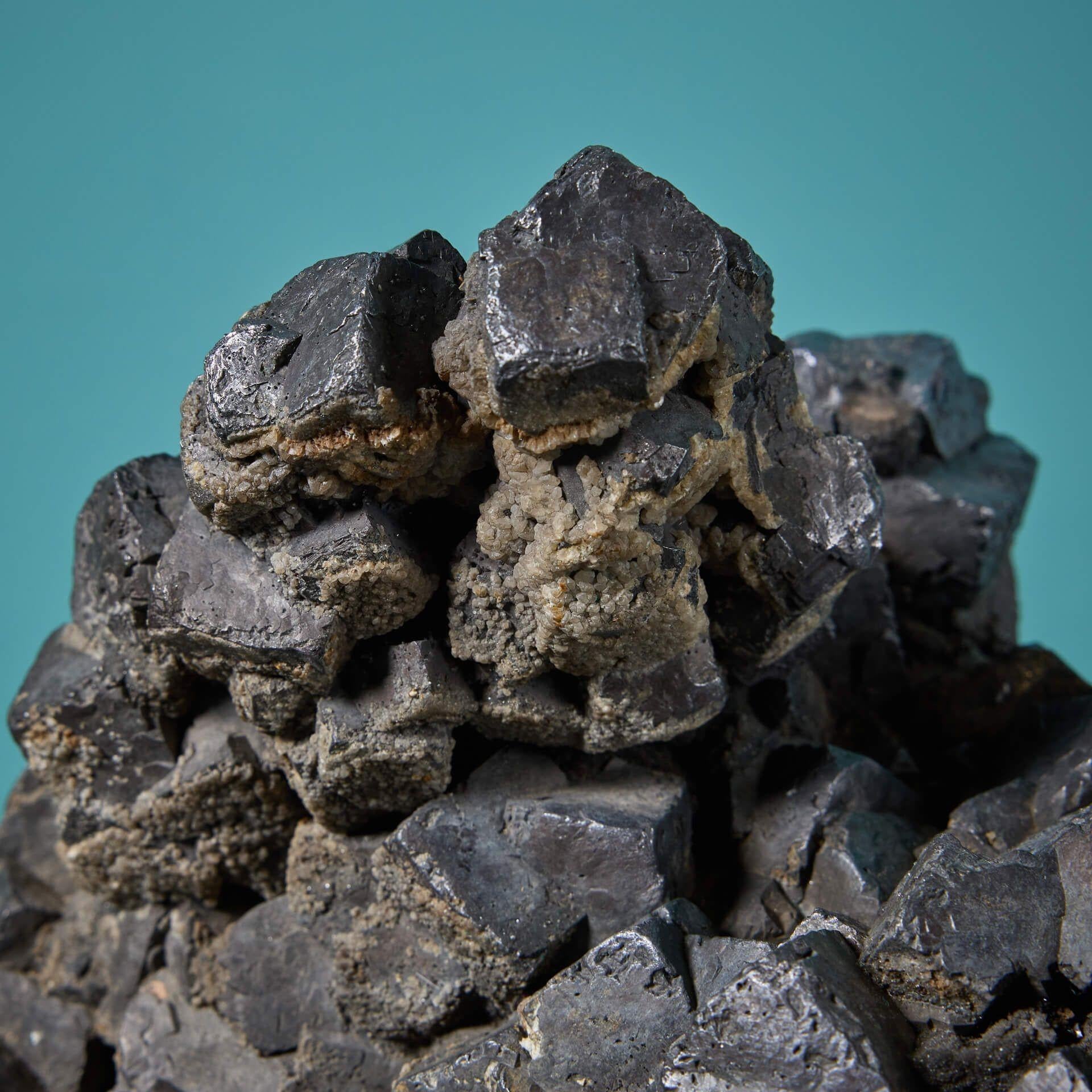 Gran espécimen de mineral de galena inglés de gabinete Inglés en venta
