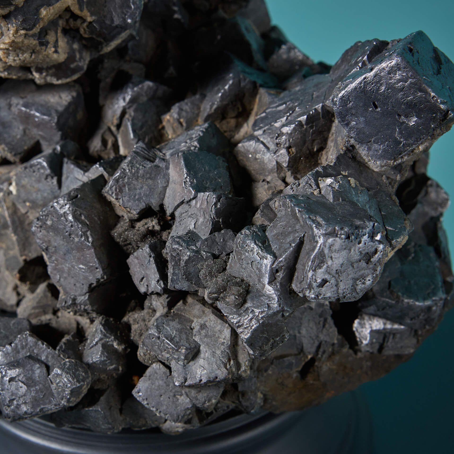 Gran espécimen de mineral de galena inglés de gabinete en Bastante bueno estado para la venta en Wormelow, Herefordshire