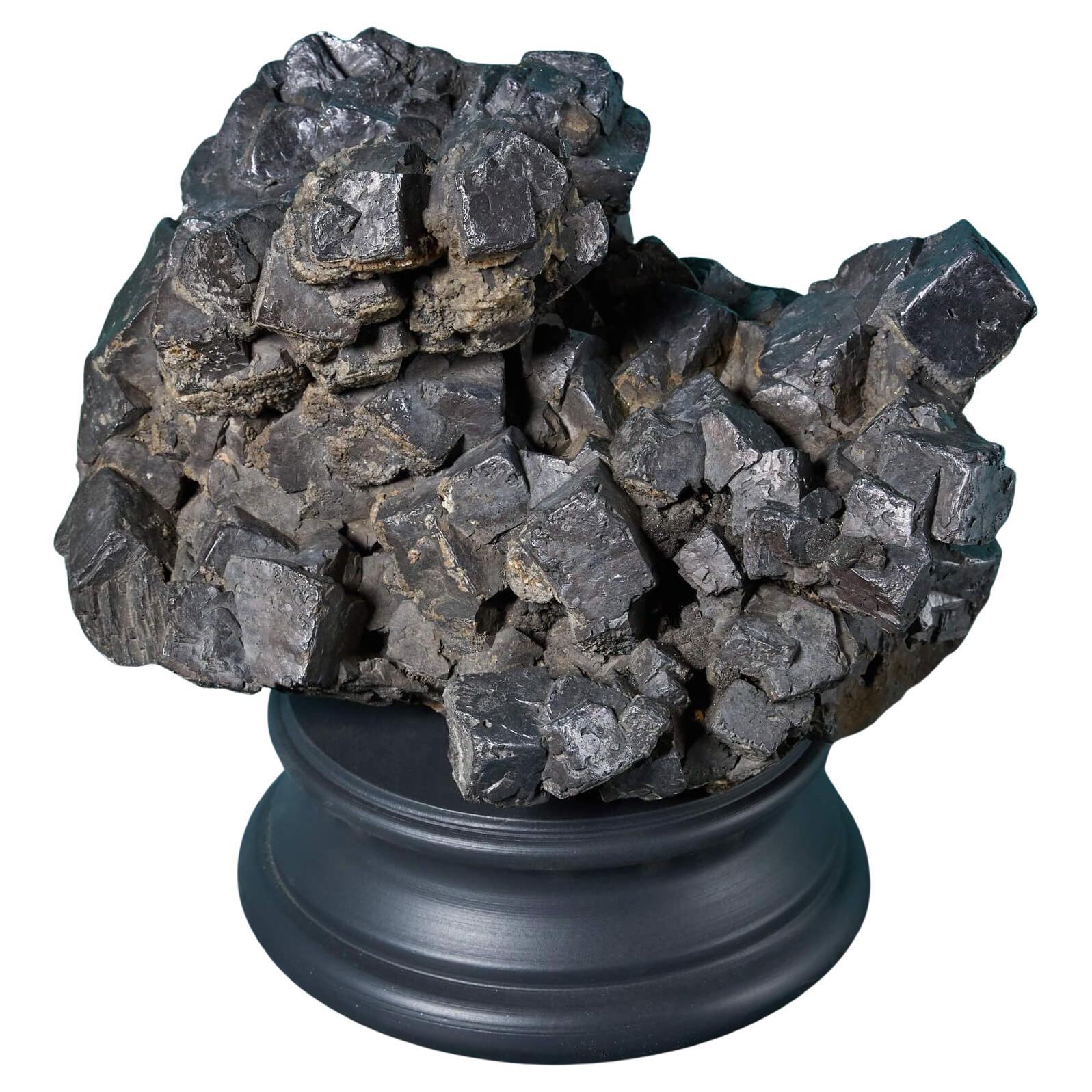 Gran espécimen de mineral de galena inglés de gabinete en venta