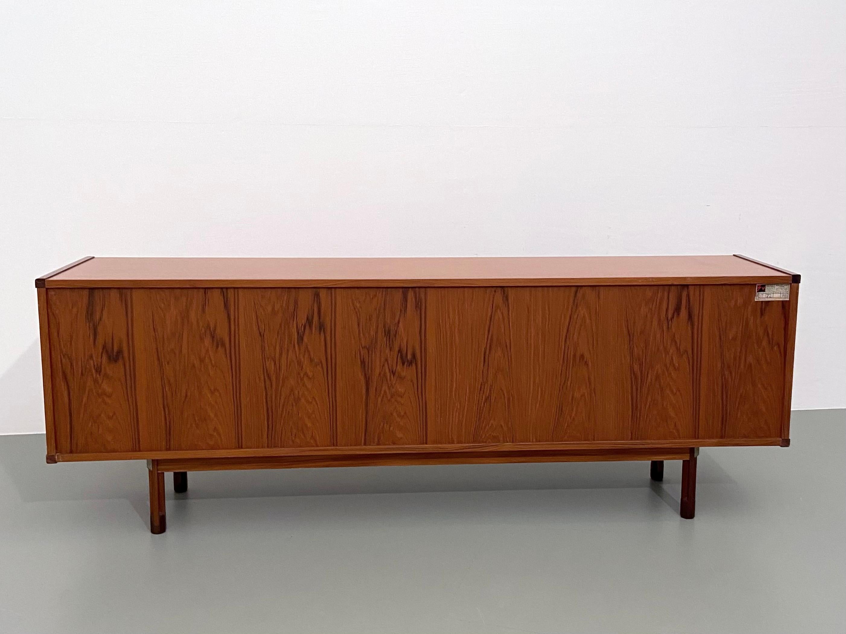 Large Cabinet in Teak and Black Laminate by Elam, Italy, 1960's 9