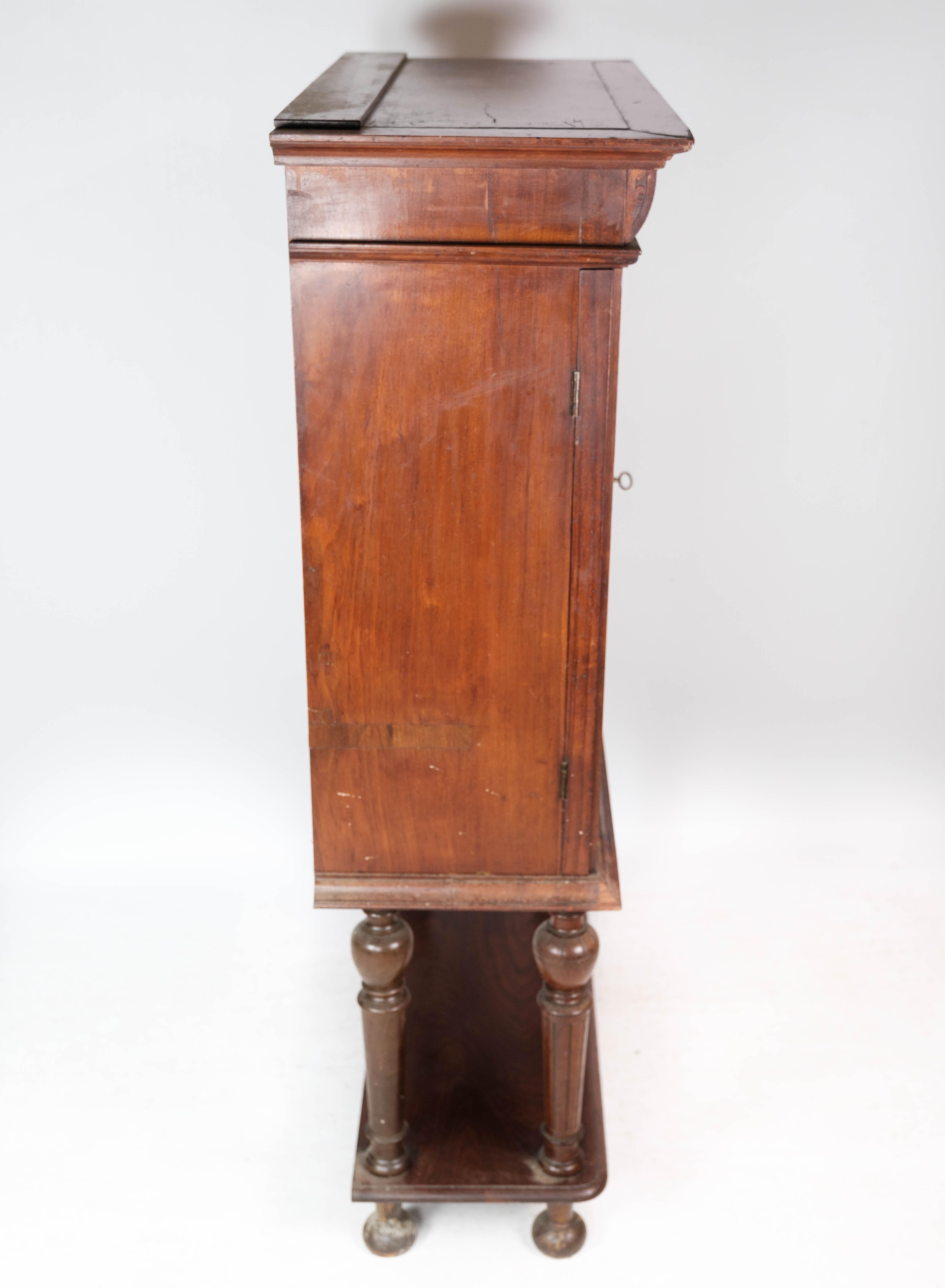 Large Cabinet of Mahogany and Walnut Decorated with Carvings, 1860s 10