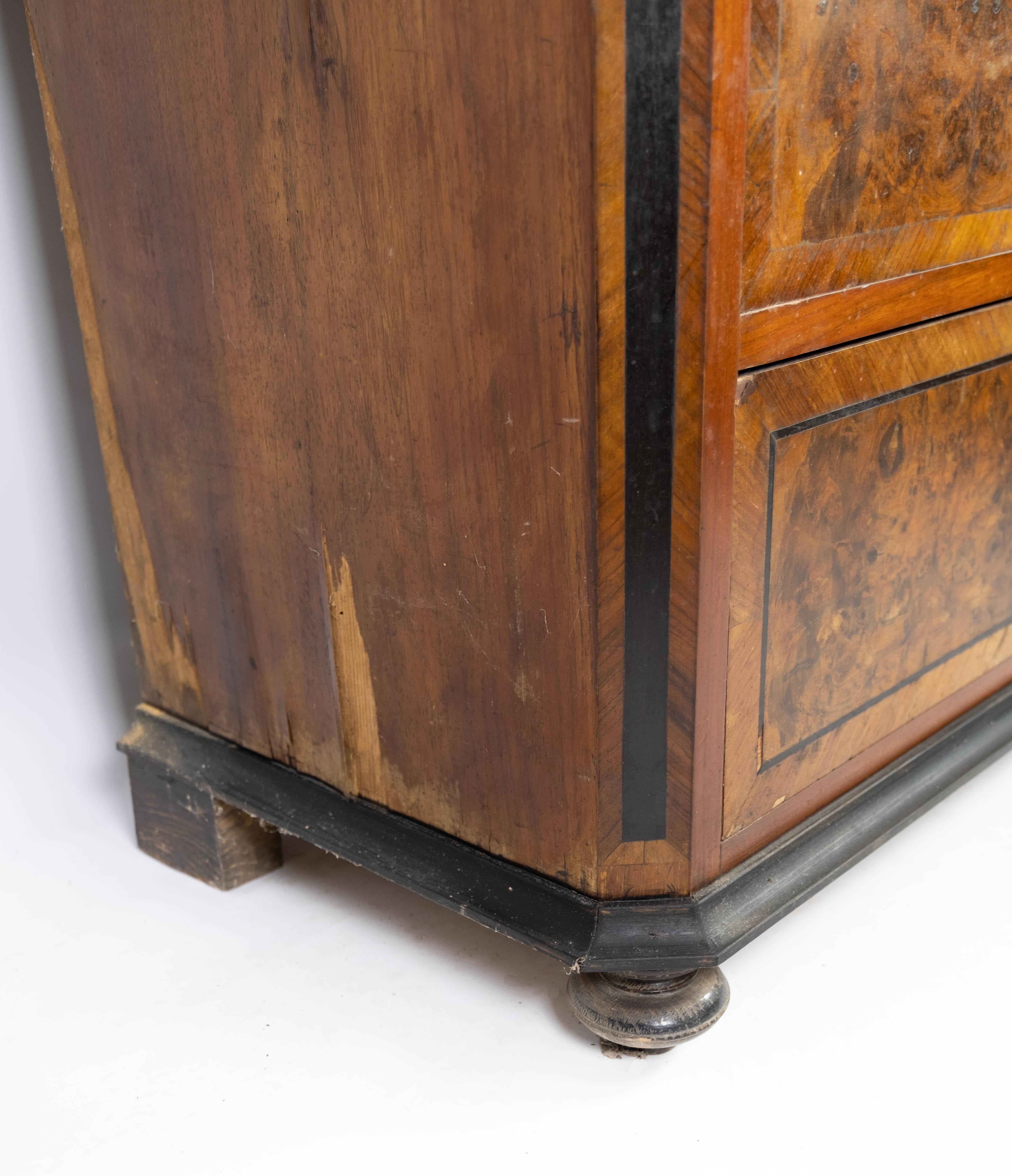 Large Cabinet of Polished Mahogany and Walnut, in Great Antique Condition, 1880 9