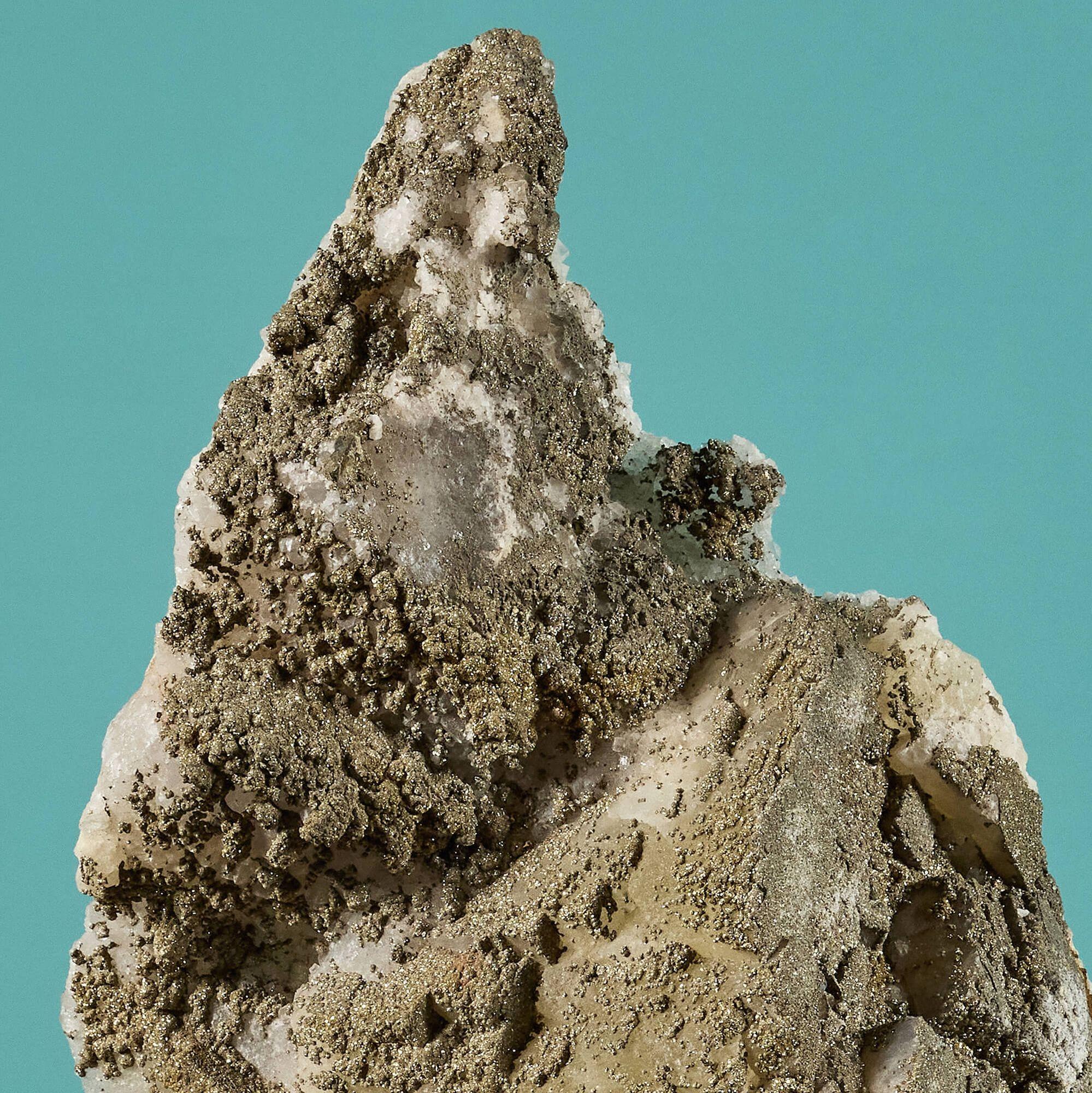 Malagasy Large Cabinet Pyrite & Calcite Specimen For Sale