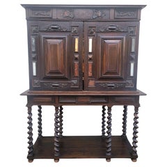 Large Cabinet With Theatre On Base, Holland, 19th Century