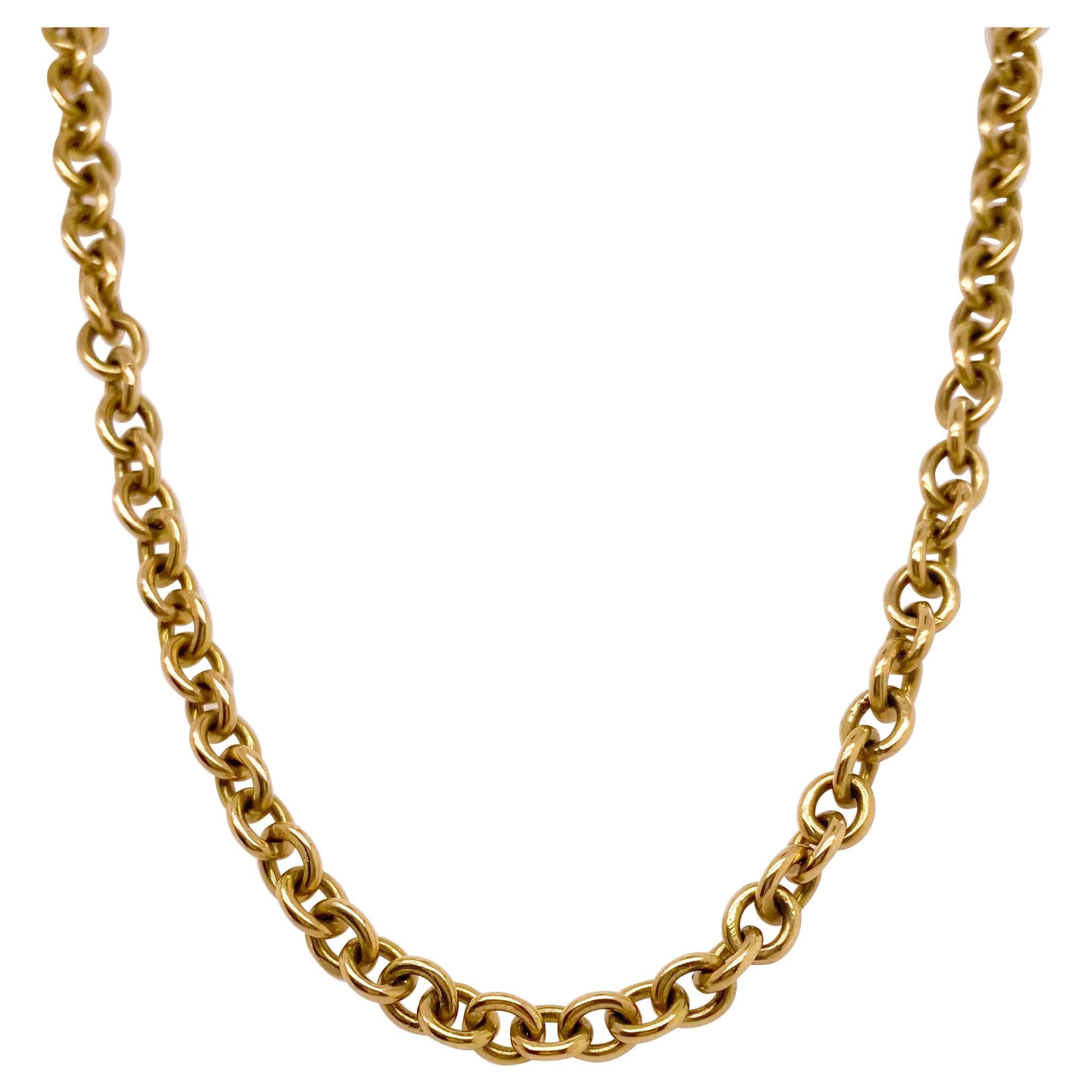 Large Cable Chain 14k Gold, Gold Cable Chain, Unisex
