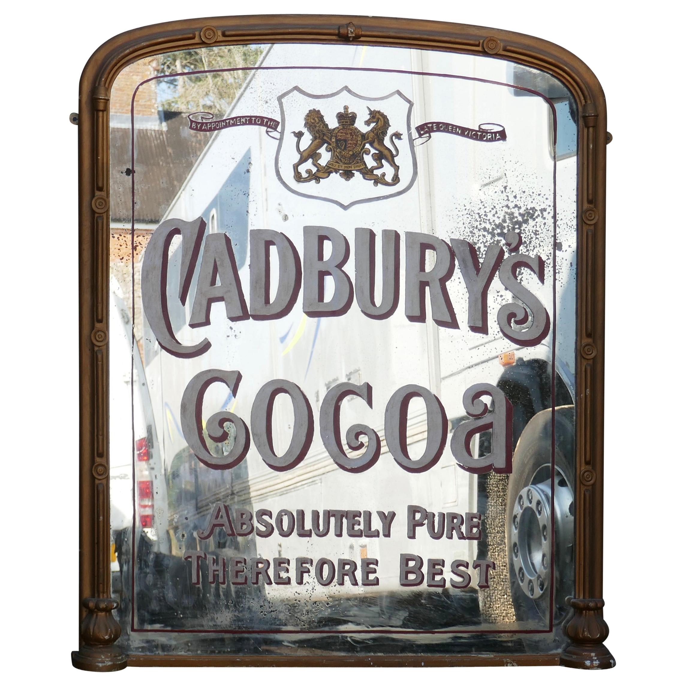 Large Cadbury Coca Shop Advertising Wall Mirror, with Royal Appointment