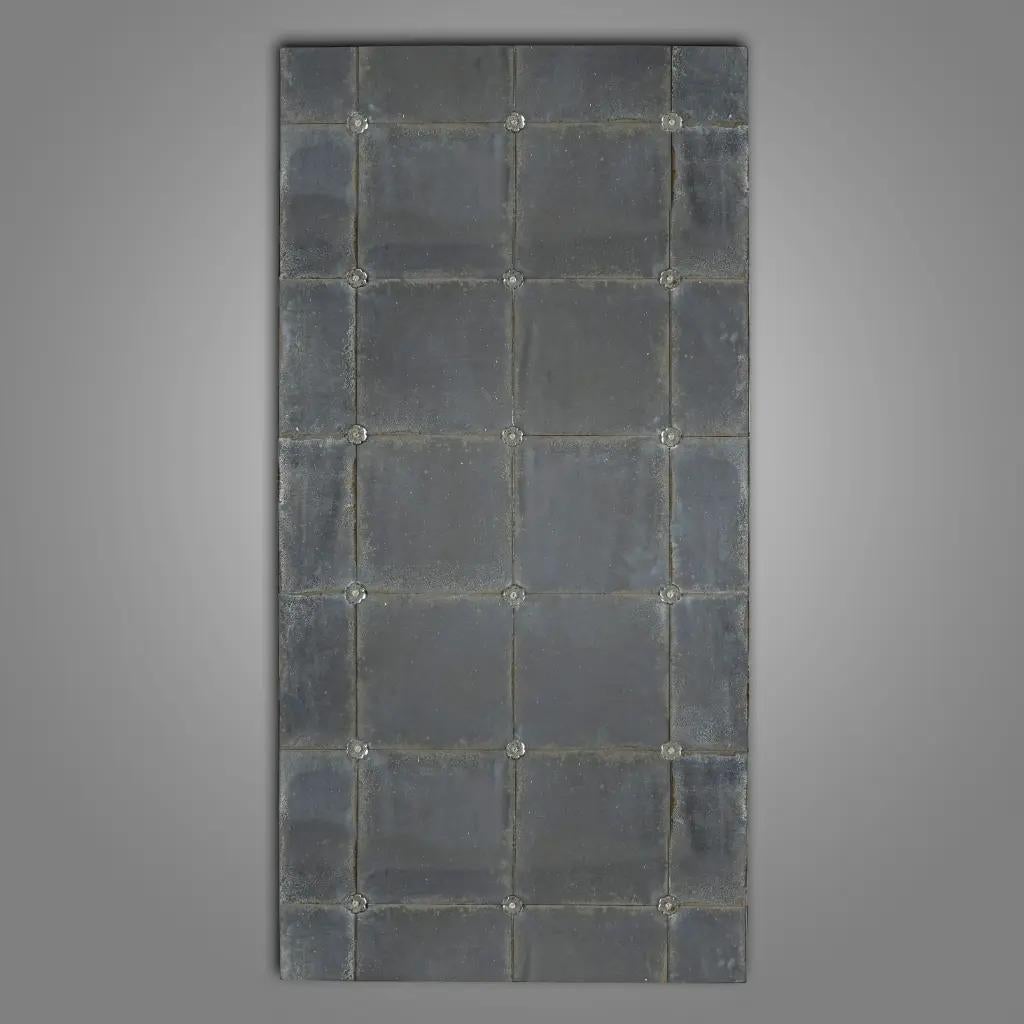 Fait main Grand miroir de café en verre oxydé de style Murano, 19e siècle en vente