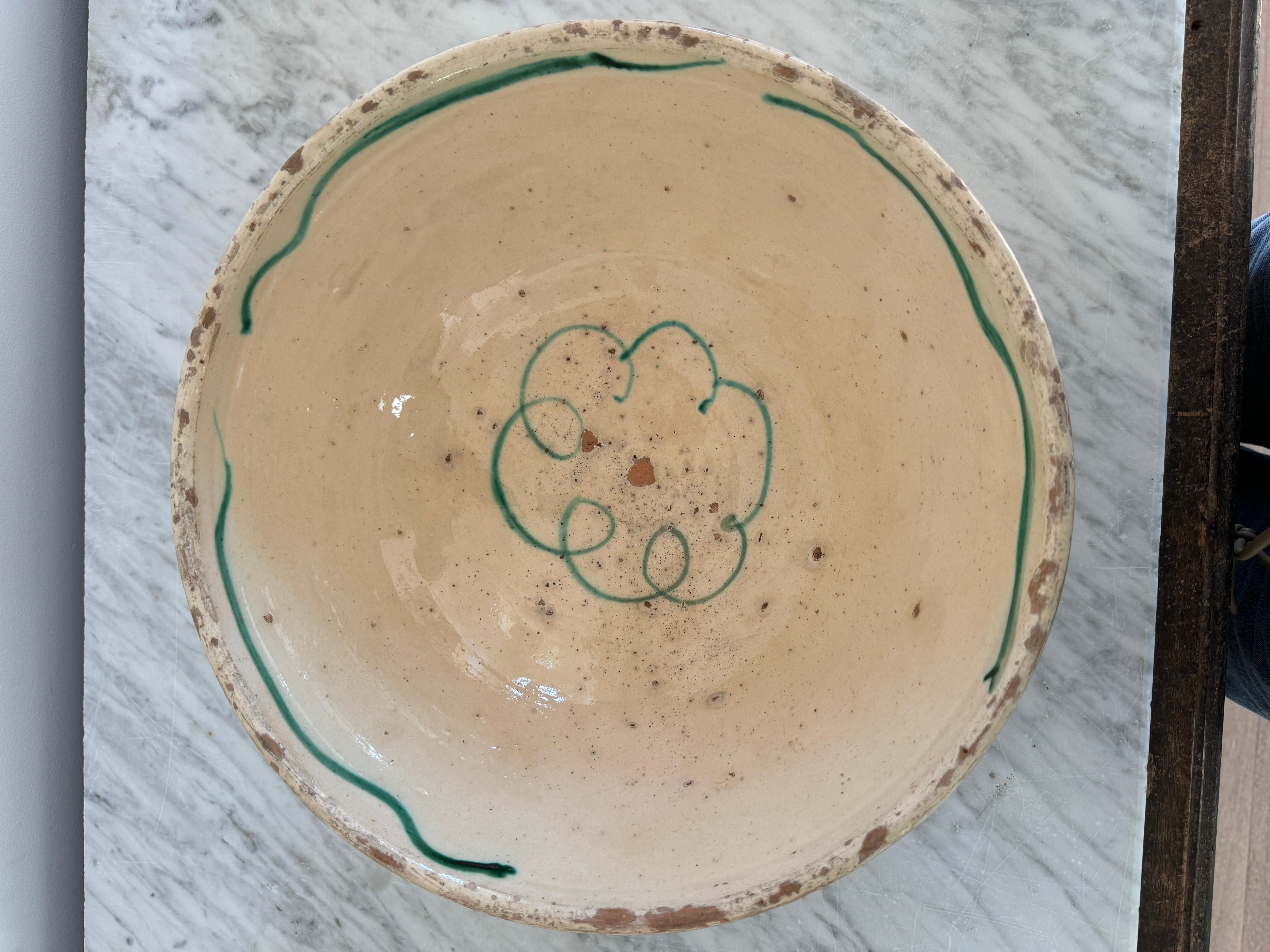 Große kalabrische handbemalte Schale (Keramik) im Angebot