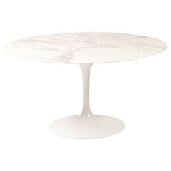 Grande table à manger en marbre Calacatta par Eero Saarinen pour Knoll International