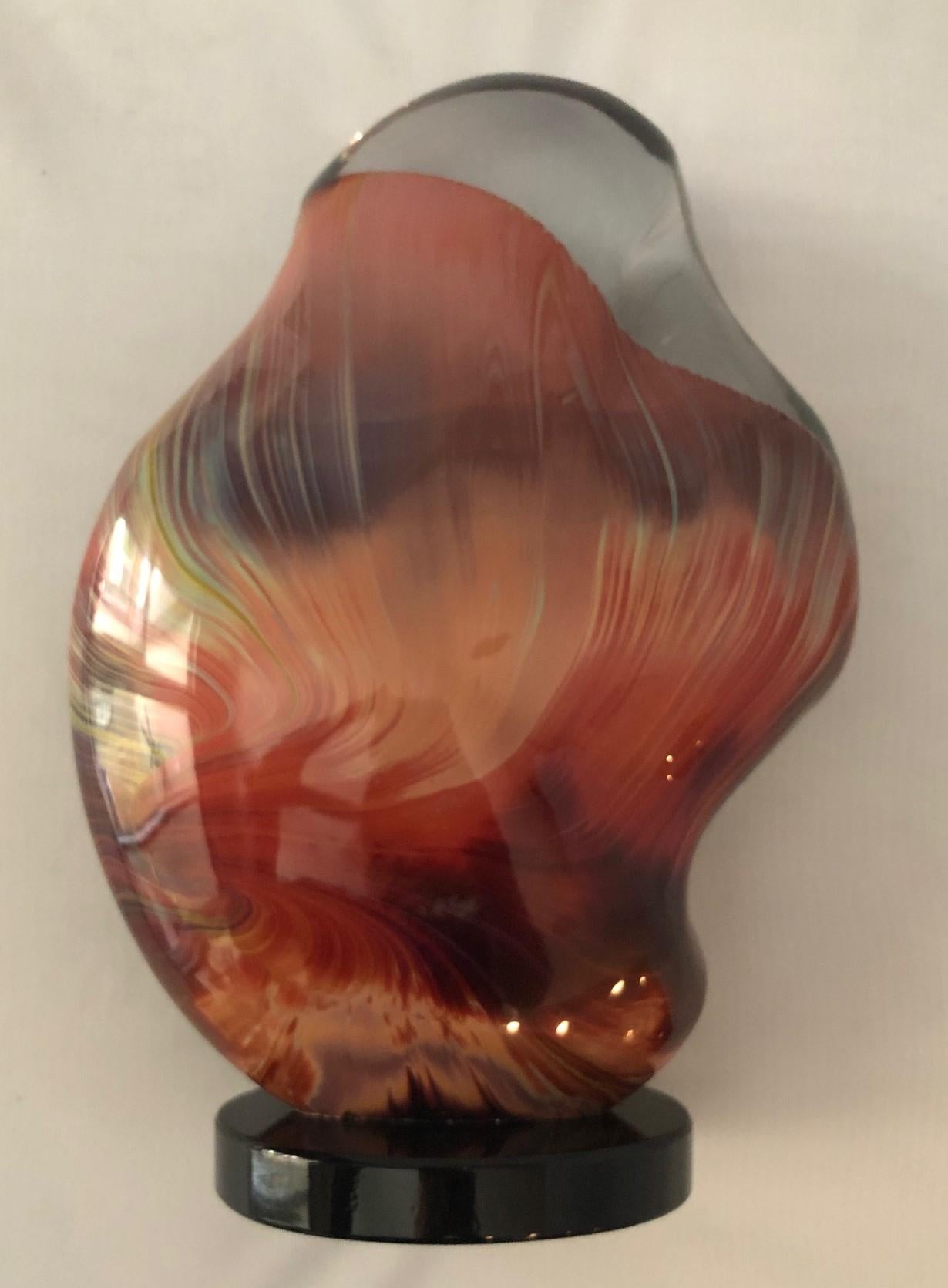Large Calcedonia Art Glass  Biomorphic Sculpture by Dino Rosin for Murano Glass 2