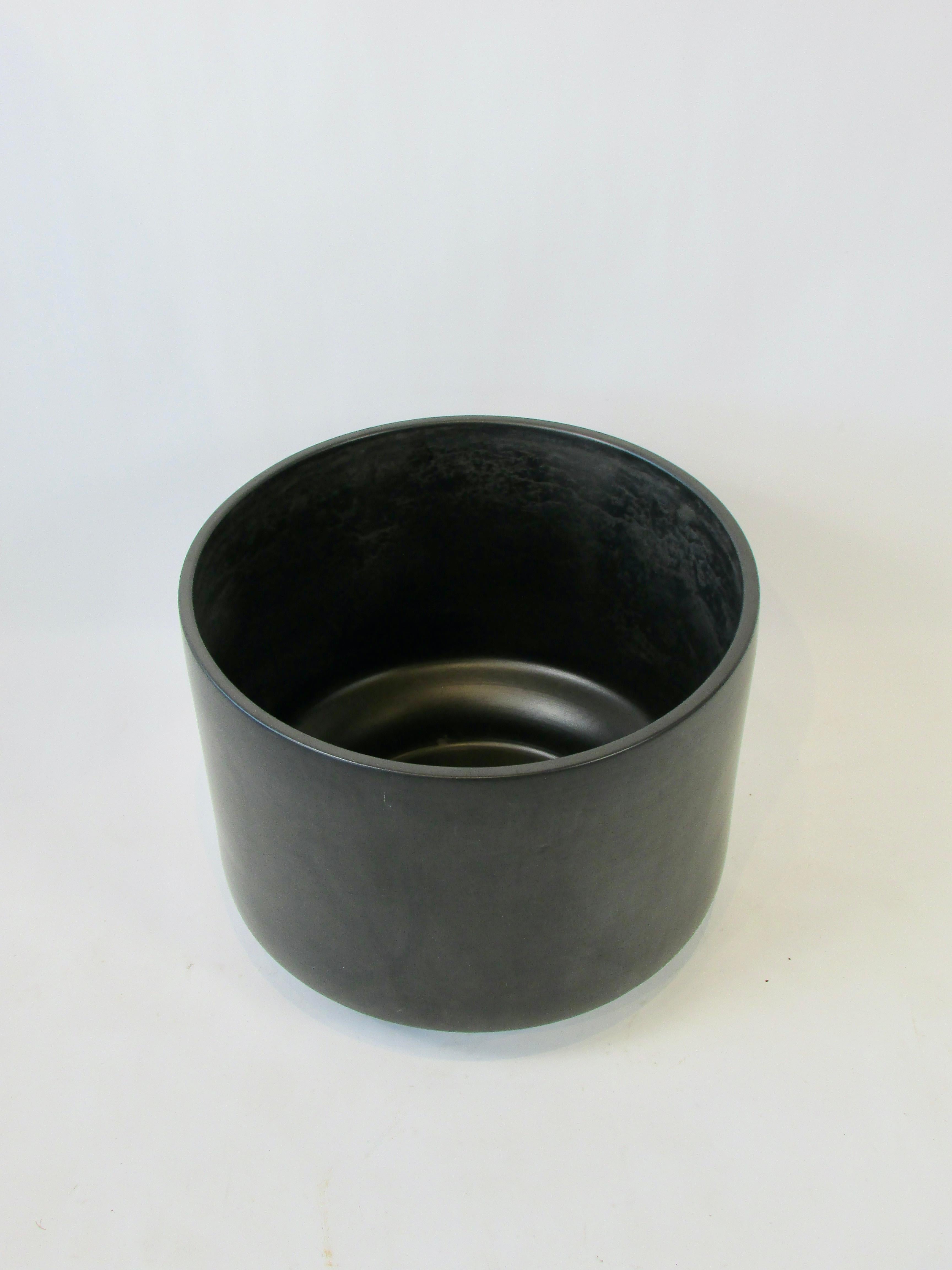 modern black plant pot