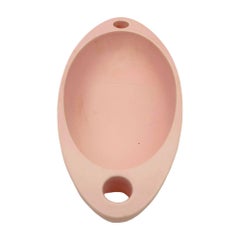 Large California Pottery Pink #437 Bowl w/ Candle Holder by Hyalyn Pottery